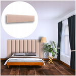 PANEL ŚCIENNY TAPICEROWANY MAGIC VELVET PUDROWY RÓŻ 100X20 20X100 - SMARTLIFE24