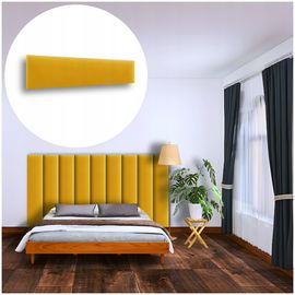 PANEL ŚCIENNY TAPICEROWANY NA ŚCIANĘ MAGIC VELVET ŻÓŁTY 50X15 15X50