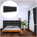 PANEL ŚCIENNY TAPICEROWANY NA ŚCIANĘ MAGIC VELVET CZARNY 90X30 30X90