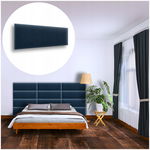 PANEL ŚCIENNY TAPICEROWANY NA ŚCIANĘ MAGIC VELVET GRANATOWY 90X30 30X90