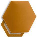 PANELE ŚCIENNE TAPICEROWANE 30X26 26X30 H15 ŻÓŁTY WELUR HEKSAGON WEZGŁOWIE