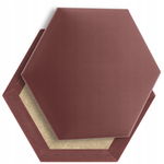 PANELE TAPICEROWANE 40X35 35X40 H20 WELUR BRUDNY RÓŻ HEKSAGON PLASTER MIODU