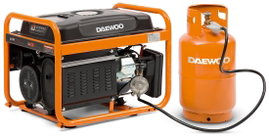 DAEWOO GDA 3500 DFE AGREGAT GENERATOR PRĄDOTWÓRCZY LPG / BENZYNA 2x16A