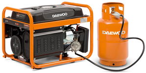 DAEWOO GDA 3500 DFE AGREGAT GENERATOR PRĄDOTWÓRCZY LPG / BENZYNA 2x16A
