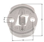 Sprzęgło NAC 49mm małe metalowe wykaszarki marketowe NZ31