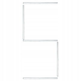 5 x Bagietka pręcik pałeczka szklana do mieszania zaokrąglona 4x250 mm