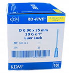 KD Medical - Fine Sterylne Igły iniekcyjne 20G 0,90 x 25 mm 100 szt.