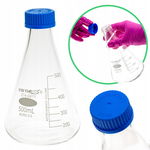 Szklana Kolba Erlenmeyera Boro 3.3 poj. 500 ml nakrętka GL32 z wkładką PTFE