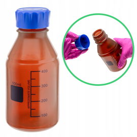 Butelka laboratoryjna plastikowa PP z nakrętką GL45 poj. 500 ml skalowana