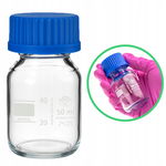 BUTELKA LABORATORYJNA SZKLANA 50 ml SIMAX BORO 3.3 z nakrętką GL32 PP