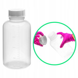 Butelka laboratoryjna 2000 ml plastikowa PP ze skalą GL63 dop. do żywności