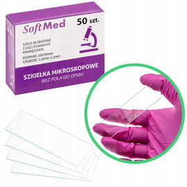 Szkiełka mikroskopowe podstawowe szlifowane krawędzie bez pola 76x26 mm