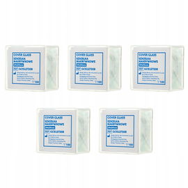 Szkiełka mikroskopowe nakrywkowe 24 x 24mm kwadratowe zestaw 5 x 100 szt.