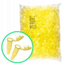 Mikroprobówka wirówkowa PP probówka 1,5ml żółta z zatyczką i skalą 500 szt