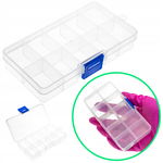Organizer 10 przegródek 128 x 66 x 22 mm pojemnik pudełko na drobiazgi