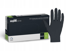 ZARYS Rękawiczki nitrylowe easyCare rozm. L -100 szt. CZARNE BEZPUDROWE
