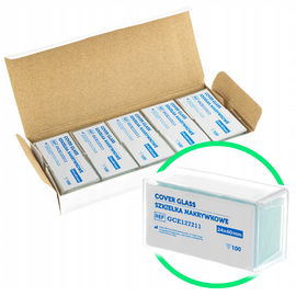 Szkiełka mikroskopowe nakrywkowe 24 x 60 mm kwadratowe zestaw 5 x 100 szt.