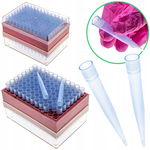 Końcówki do pipet tipsy 200-1000 uL uniwersalne niesterylne pudełko 96szt