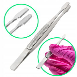 BOCHEM Pęseta pinceta prosta do szkiełek nakrywkowych stal 18/10 dł. 105 mm