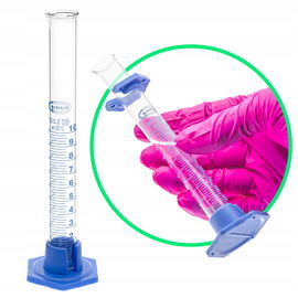 Cylinder miarowy menzurka kl. B szklany 10ml stopka plastikowa