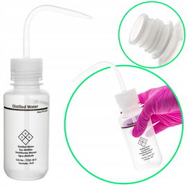 Tryskawka myjka punktowy dozownik płynu LDPE nadruk WODA DESTYLOWANA 250ml