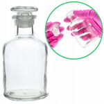 Butelka szklana na odczynniki z korkiem szklanym 125ml wąska szyja h = 11cm