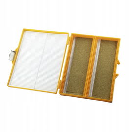 Etui kasetka pojemnik ABS na 100 szkiełek podstawowych pomarańczowe