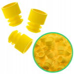 KOREK ZATYCZKA DO PROBÓWEK FIOLEK PLASTIKOWY ROZPOROWY ŻÓŁTY 16mm x50