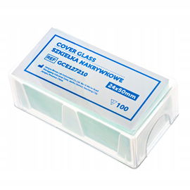Szkiełka nakrywkowe mikroskopowe prostokątne 24x50 opakowanie 100 szt ZARYS