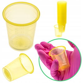 Kieliszki kubeczki pojemniki do podawania leków PP 30 ml 90 szt. żółte