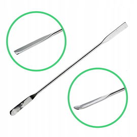 Szpatułka dwustronna laboratoryjna stal nierdzewna dł. 160mm prosto-wygięta