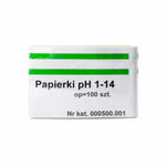 Paski pomiar pH papierki lakmusowe zakres 1-14 książeczka 100 pasków