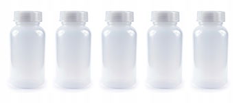 Zestaw 5x Butelka plastikowa laboratoryjna z nakrętka LDPE miękka 20ml
