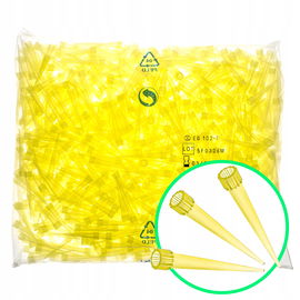 KOŃCÓWKI DO PIPET AUTOMATYCZNYCH 200UL ŻÓŁTE