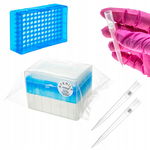 Sterylne końcówki Z FILTREM tipsy do pipet 100-1000ml 83mm pojemnik z 96szt