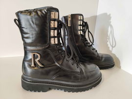 Rage Age Trapery Damskie Skórzane Czarne RA Buty Kobiece Młodzieżowe Damskie 37