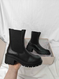 DeeZee Botki 39 Czarne Na Słupku Wysokie Sztyblety Uniwersalne