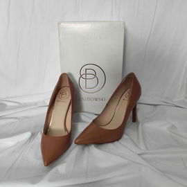 Baldowski Szpilki Beżowe r.39 Eleganckie Wieczorowe Biurowe Nude Skórzane