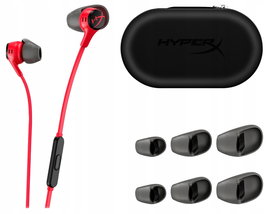 Słuchawki przewodowe douszne HyperX Cloud Earbuds II czerwono-szare 705L8AA
