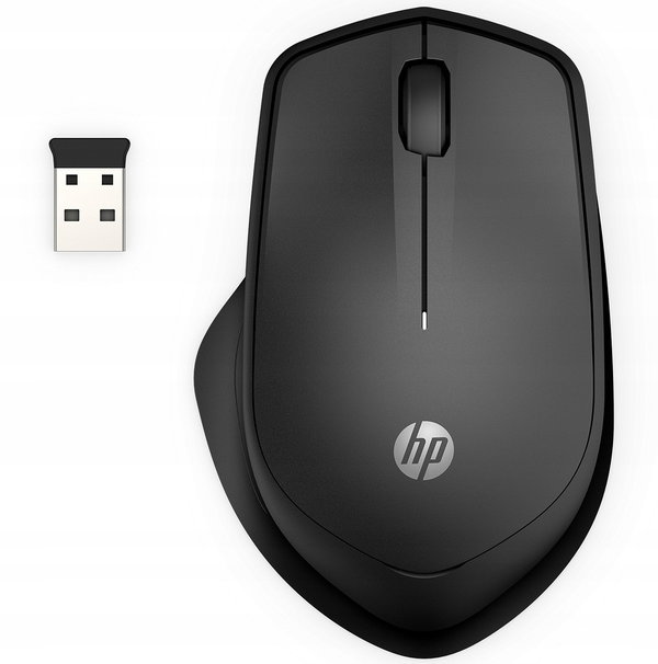 Mysz bezprzewodowa HP 280 Silent czarna cicha odbiornik 2.4GHz USB 19U64AA
