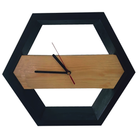Półka heksagon - zegar