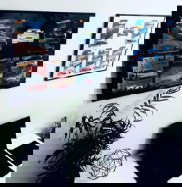 Ramka półka pleksi do Hot Wheels modeli kolekcjonerskich 5 sztuk blistry