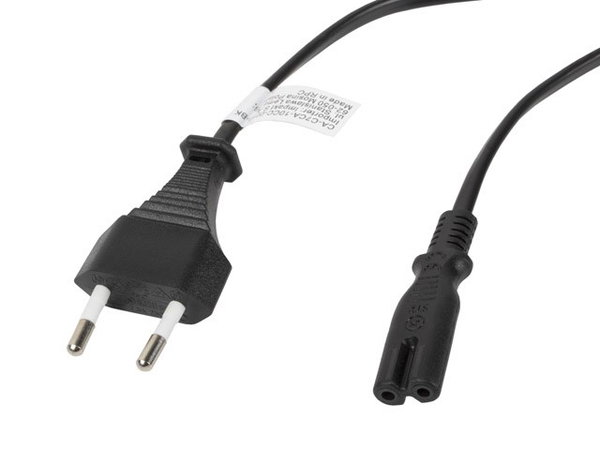 Kabel zasilający Euro CEE 7/16-> C7 Lanberg 180 cm " ósemka"