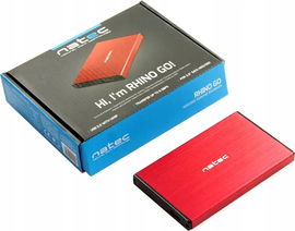 Obudowa na dysk HDD/SSD 2.5" SATA Natec RHINO Go NKZ-1279 USB 3.0 czerwona