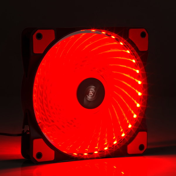 Wentylator Akyga AW-12E-BR 120mm 33 LED czerwony