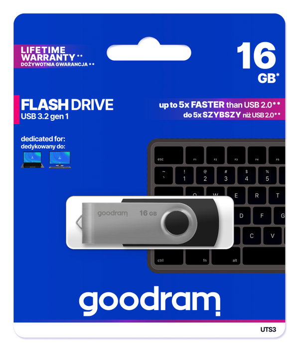 Pendrive Goodram Twister 16GB USB 3.2 Gen 1 Black