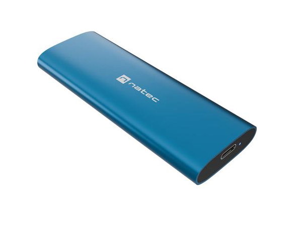Obudowa zewnętrzna SSD M.2 PCIe NVMe Natec Rhino Lite USB Typ-C 3.2 Gen2 Blue