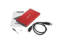 Aluminiowa obudowa na dysk HDD/SSD 2,5" Natec Rhino Go NKZ-1279 Red