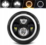 Lampa przednia Reflektor LED 7 cali do Harley Davidson Jeep Wrangler Mocna