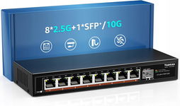 YuanLey 8-portowy przełącznik Ethernet 2,5G z 10G SFP Switch PoE